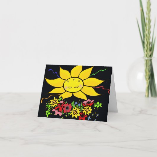 Hier kommt die Sun Ukrainian Folk Art Karte (Vorderseite)