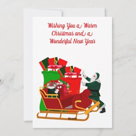 Hier kommt die Weihnachtskarte Feiertagskarte (Rückseite)