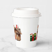 Hier kommt die Weihnachtsmann-Papiergruppe Pappbecher (Rechts)