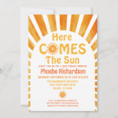 Hier kommt die Whimsical-Baby-Dusche von Sun Boho Einladung (Vorderseite)