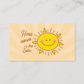 Hier kommt die Windschutzscheibe des Son Boy Babys Begleitkarte (Rückseite)