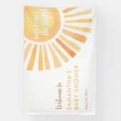 Hier kommt eine geschlechtsneutrale Babydusche Banner (Vertikal)