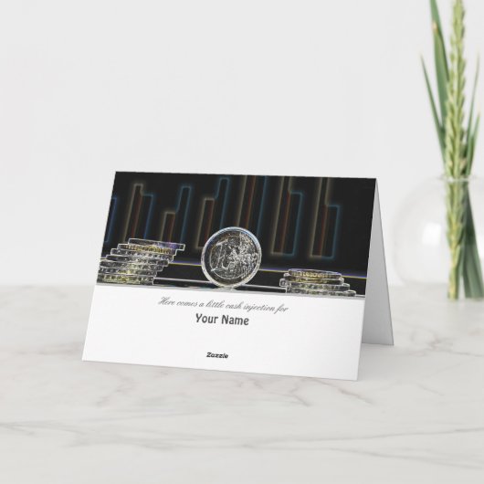 Hier kommt eine kleine Geldspritze für Sie Karte! Karte (Rückseite)