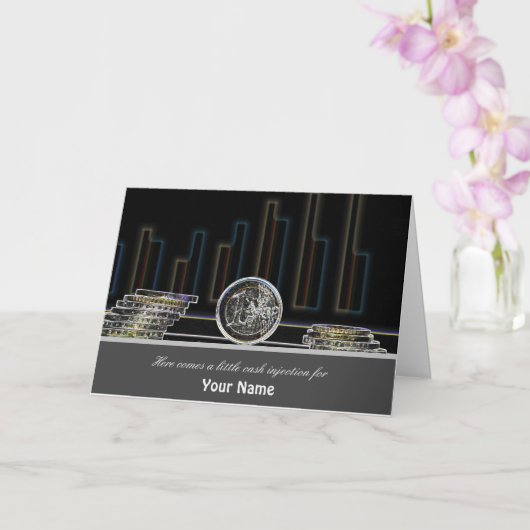 Hier kommt eine kleine Geldspritze für Sie Karte! Karte (Orchidee)