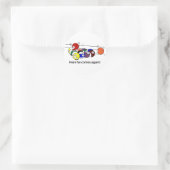 Hier kommt er als Aufkleber (Tasche)