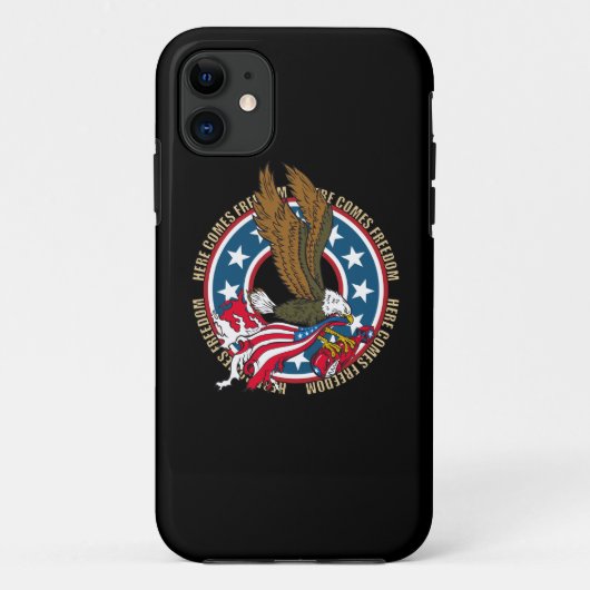Hier kommt Freedom American Bald Eagle Case-Mate iPhone Hülle (Rückseite)