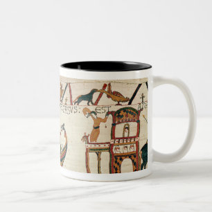 Hier kommt Graf Harold nach England zurück Zweifarbige Tasse