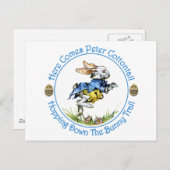 Hier kommt Peter Cottontail Postkarte (Vorne/Hinten)