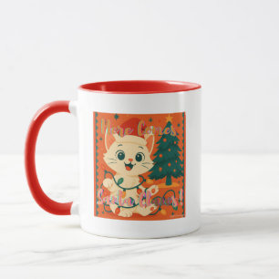 Hier kommt Santa Claws! Süße und lustige Katze Tasse