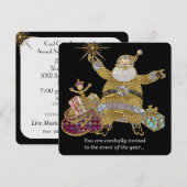 Hier kommt Santa Elegante Weihnachten Einladung (Vorne/Hinten)