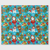 Hier kommt Santa Geschenkpapier (Flach)