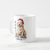 Hier kommt Santa Paws Kaffeetasse (Vorderseite Links)