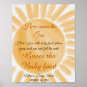 Hier kommt Son Sunshine Ray Baby Shower Guess Game Poster (Vorne)