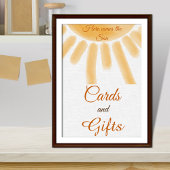 Hier kommt Son Yellow Sunshine Baby Dusche Gefalle Poster