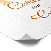 Hier kommt Son Yellow Sunshine Baby Dusche Gefalle Poster (Ecke)