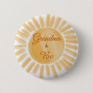 Hier kommt Son Yellow Sunshine Baby Shower Oma Button