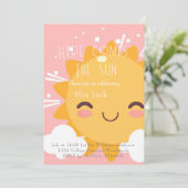 Hier kommt Sonnenpink Einladung (Stehend Vorderseite)