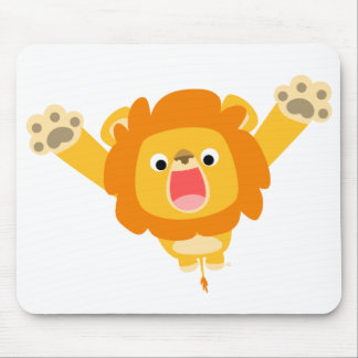 Hier kommt Trouble (niedlicher Cartoon Löwe) Mouse Mousepad