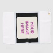 Hier können Sie das Logo per Drag & Drop entfernen Golfhandtuch (Horizontal)