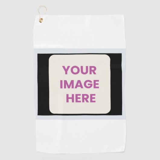 Hier können Sie das Logo per Drag & Drop entfernen Golfhandtuch (Vorderseite)