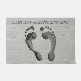 Hier können Sie Ihre Footprints verlassen haben Fußmatte