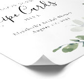 Hier können Sie Ihre Rezeptionskarten verlassen we Poster (Ecke)