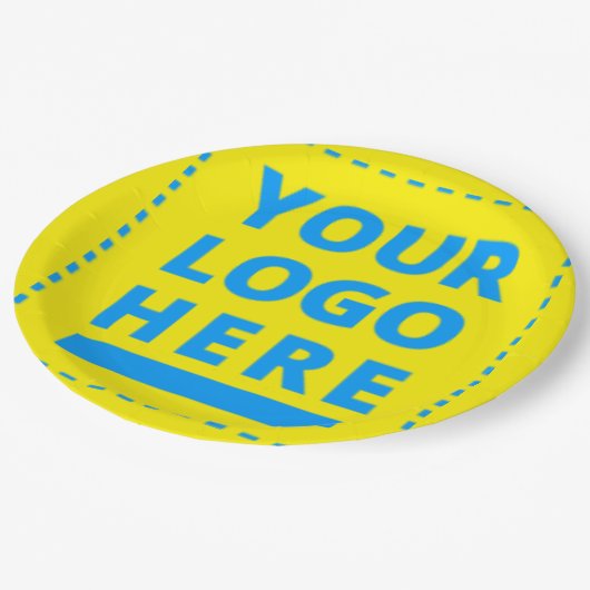 Hier können Sie Ihren Text oder Ihr Logo individue Pappteller (Schrägansicht)