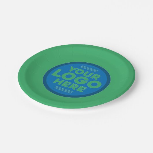 Hier können Sie Ihren Text oder Ihr Logo individue Pappteller (Schrägansicht)