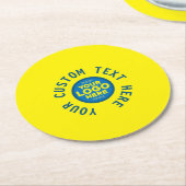 Hier können Sie Ihren Text oder Ihr Logo individue Runder Pappuntersetzer (Angewinkelt)