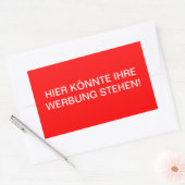 Hier könnte ihre Werbung stehen! Rechteckiger Aufkleber (Umschlag)