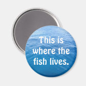 Hier leben die Fische. Magnet (Vorderseite/Rückseite)