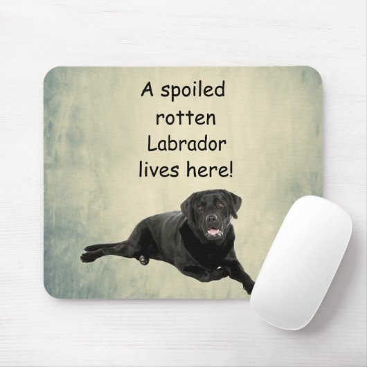 Hier lebt ein verwöhntes Rottenlabor Mousepad (Mit Mouse)