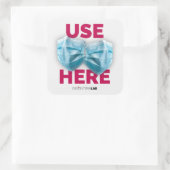 Hier Maske verwenden Quadratischer Aufkleber (Tasche)