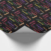 Hier meinen Namen Geschenkpapier (Ecke)