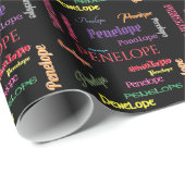 Hier meinen Namen Geschenkpapier (Rolleneckpunkt)