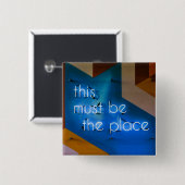 Hier muss NEON Sign Funny sein Button (Vorne & Hinten)