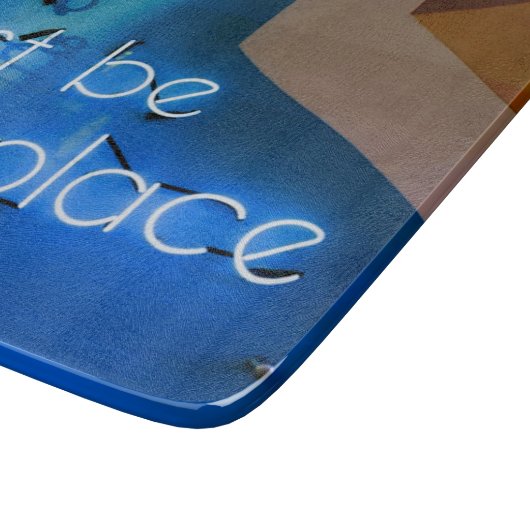 Hier muss NEON Sign Funny sein Schneidebrett (Ecke)