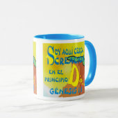 Hier nach Kreation (EngEsp) Kaffeepause Tasse (VorderseiteRechts)