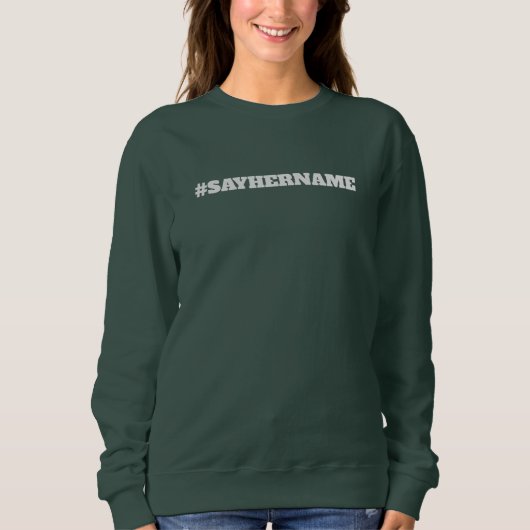 HIER NAME SAGEN SWEATSHIRT (Vorderseite)