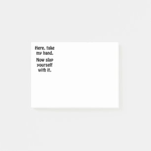 Hier, nimm meine Hand Post-it Klebezettel