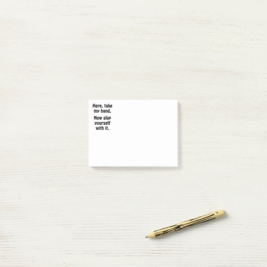 Hier, nimm meine Hand Post-it Klebezettel (Auf Schreibtisch)