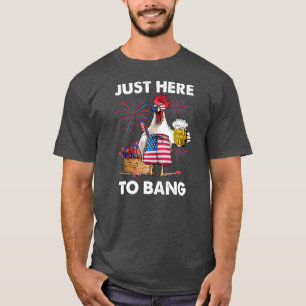 Hier nur, um die USA-Flagge zu schwenken Lustiger T-Shirt