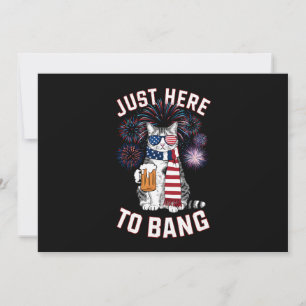 Hier nur um USA-Flagge Bier Katzenliebhaber 4. Jul Einladung