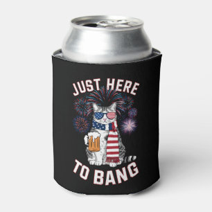 Hier nur um USA-Flagge-Bier-Katzenliebhaber am 4.  Dosenkühler