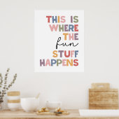 Hier passiert der Spaß Poster (Küche)