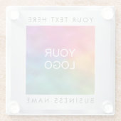 Hier personalisieren Sie das Logo von Silver Look  Glasuntersetzer (Rückseite)