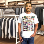Hier personalisierte Text- und Foto-Collage T-Shirt<br><div class="desc">Fügen Sie einfach Ihre eigenen Lieblings-Fotos, bearbeiten Sie Foto Filter, T - Shirt Stil und Farbe und Schriftart ( Größe, Stil, Farbe ..). Sie können verschiedene oder ein und dasselbe mehrmals verwenden und die beiden Fotos am Ende des Textes löschen. Für optimale Ergebnisse empfiehlt es sich, Fotos mit dem Thema...</div>