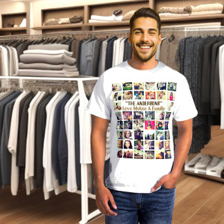 Hier personalisierte Text- und Foto-Collage T-Shirt