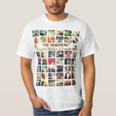 Hier personalisierte Text- und Foto-Collage T-Shirt (Vorderseite)