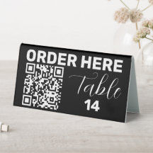 Hier Qr Code Schwarz-weiß Chic Moderne